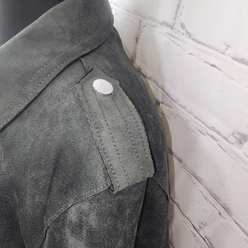 NWT Philosophy Moto Jacket faux suede Womens XL
